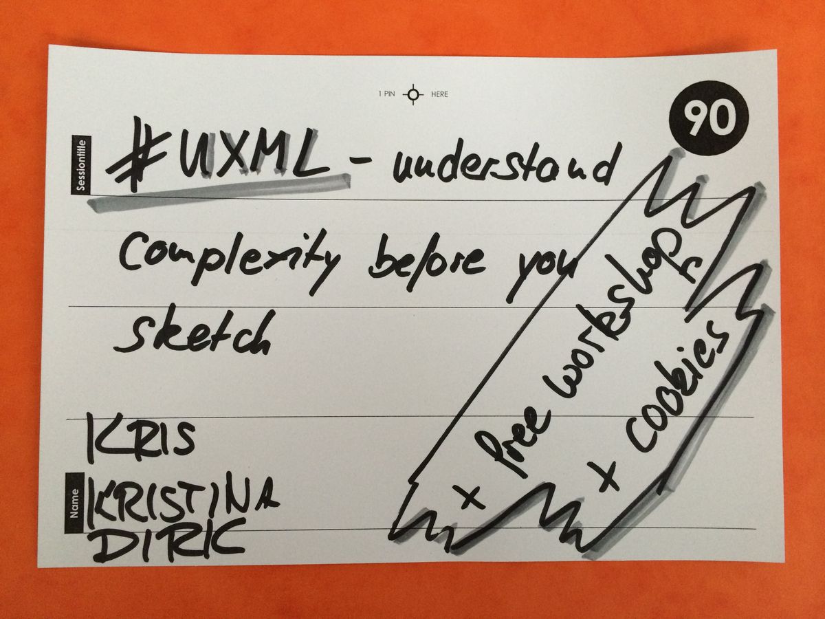 #UXML - understand complexity before you sketch